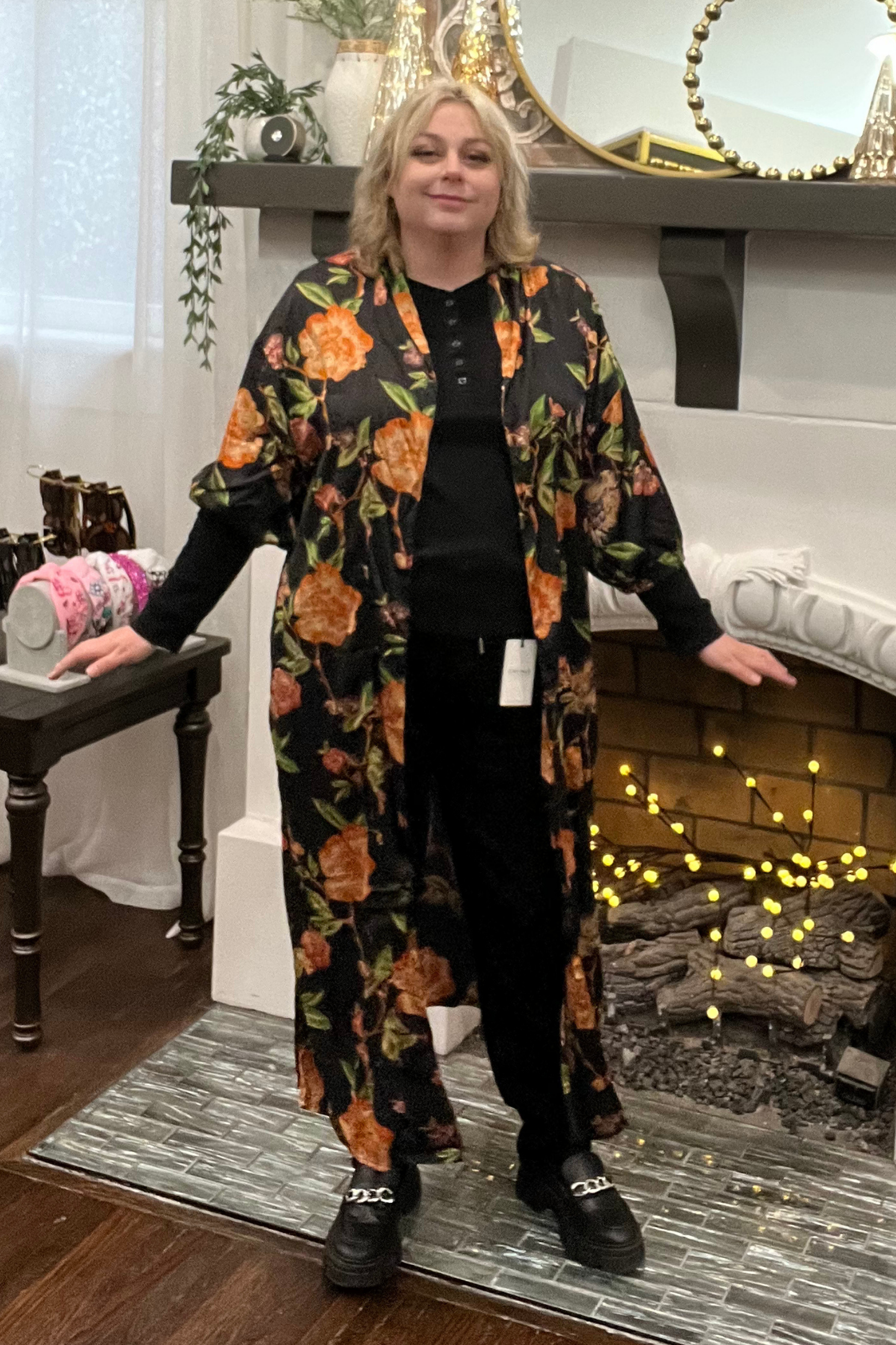 Maren Floral Open Duster