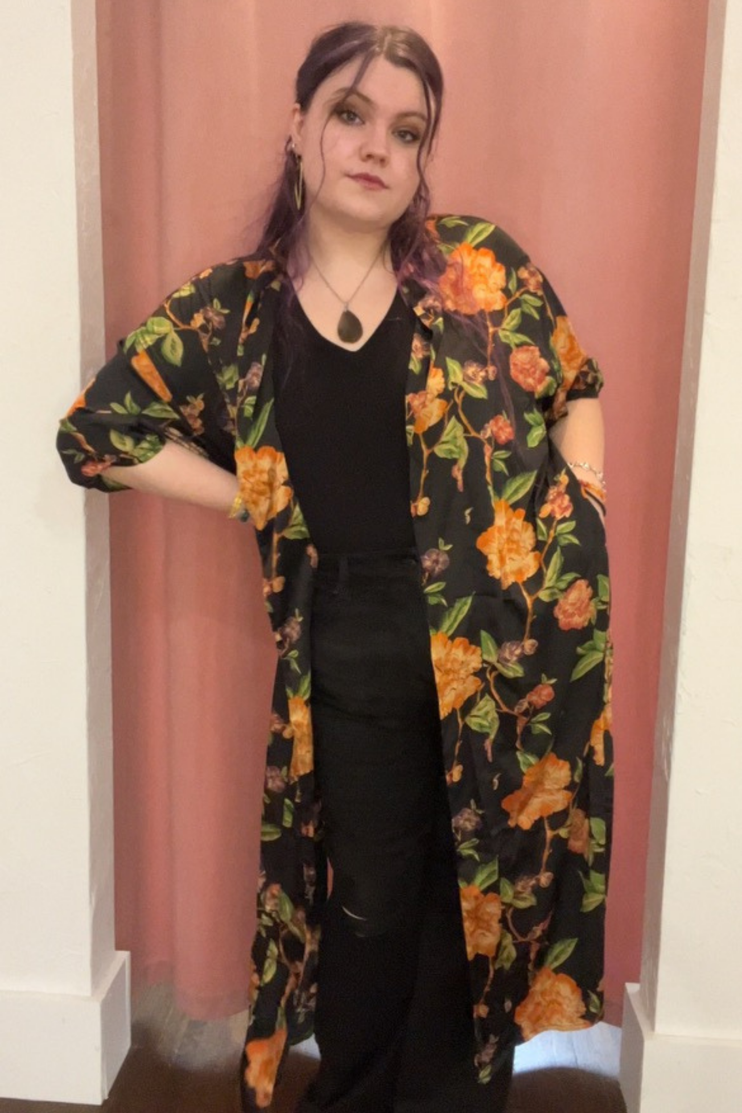 Maren Floral Open Duster