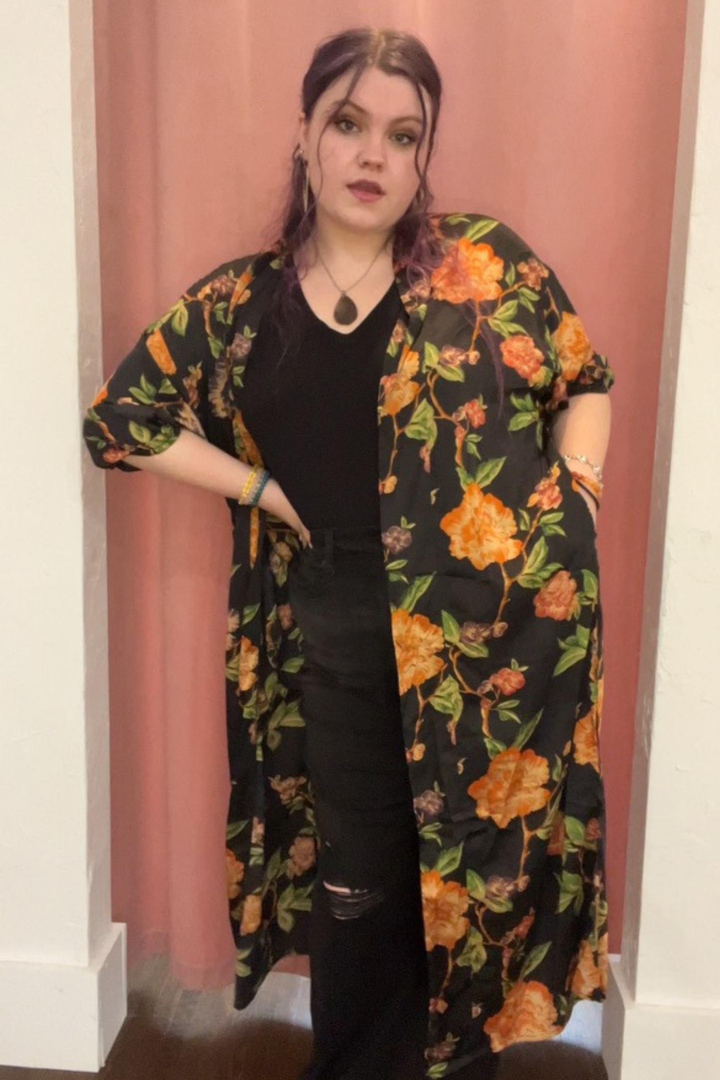 Maren Floral Open Duster