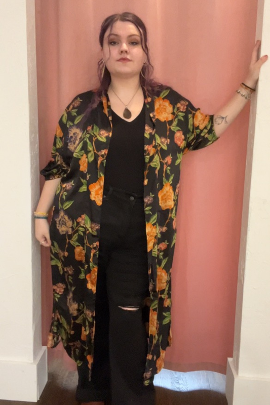 Maren Floral Open Duster