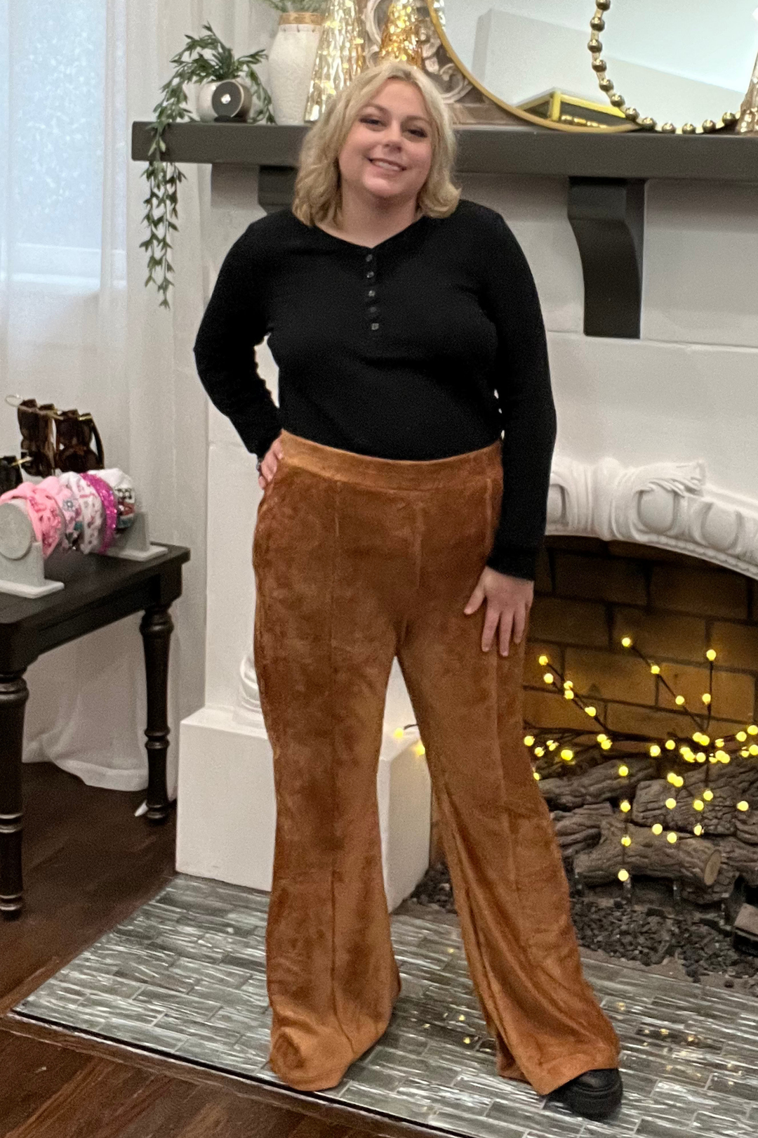 Eliza Ribbed Flare Pants