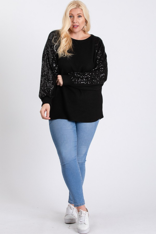 Matilda Sequin Long Sleeve Top