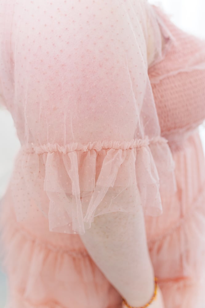 Olivia Ruffled Party Dress in Pink