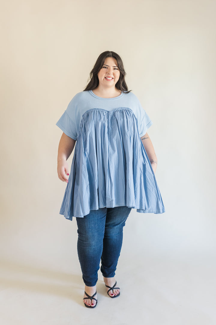 Sadie Babydoll Short Sleeve Tunic