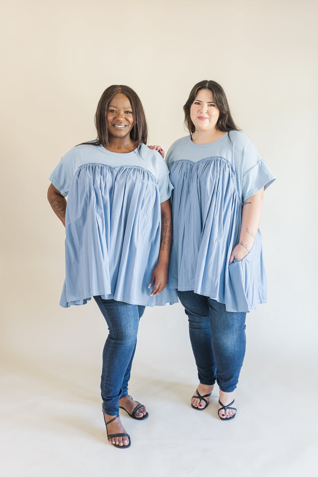 Sadie Babydoll Short Sleeve Tunic