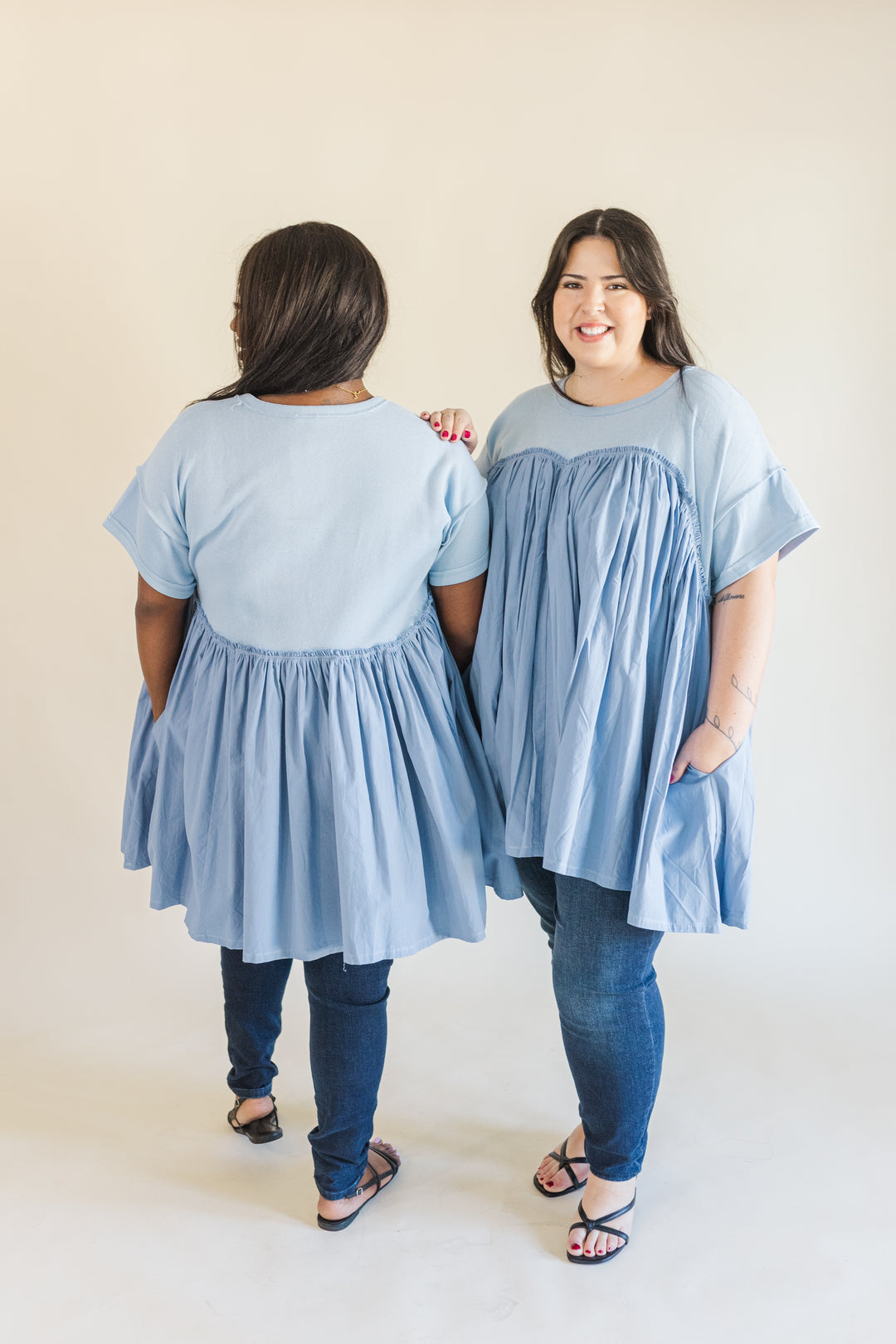 Sadie Babydoll Short Sleeve Tunic