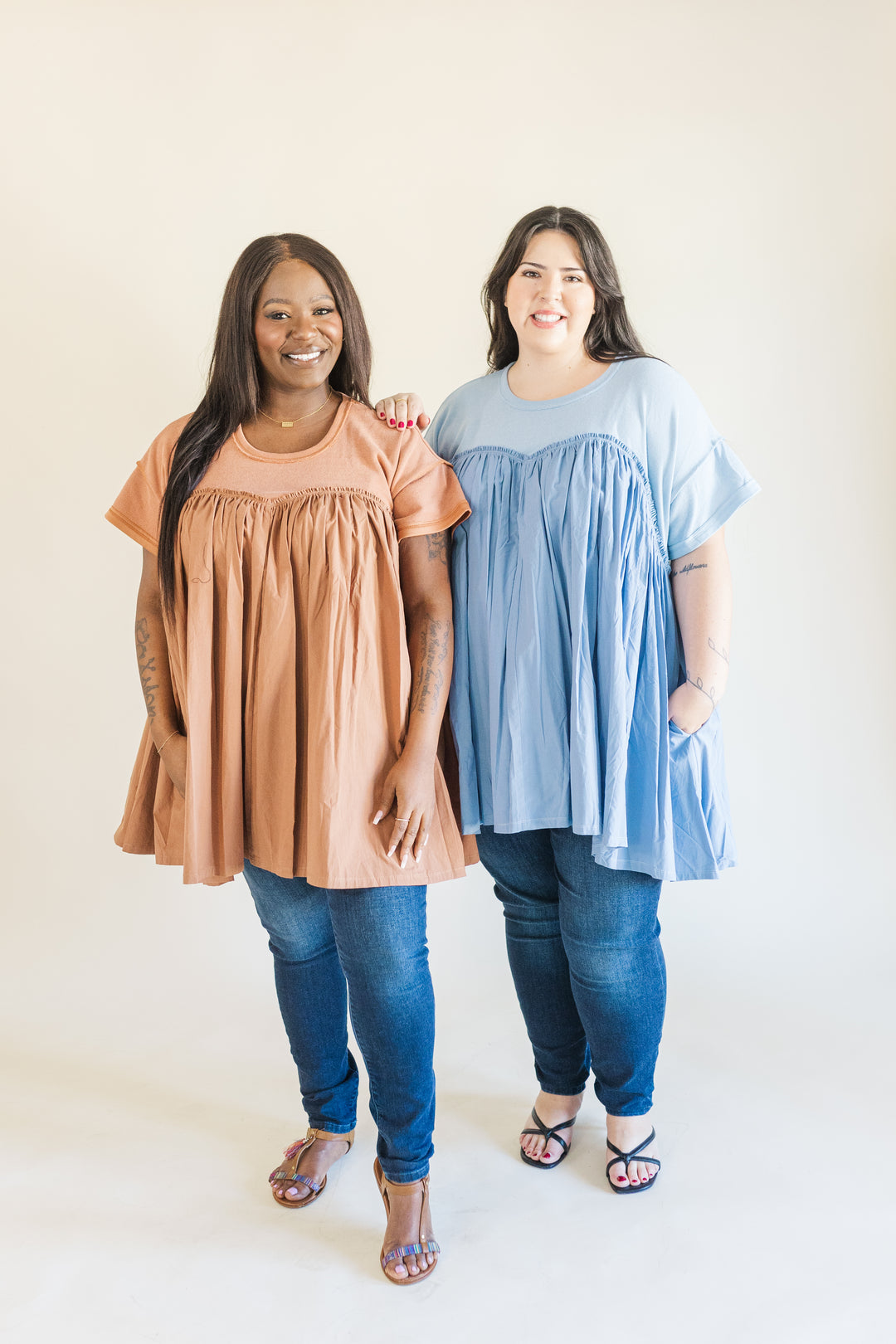 Sadie Babydoll Short Sleeve Tunic