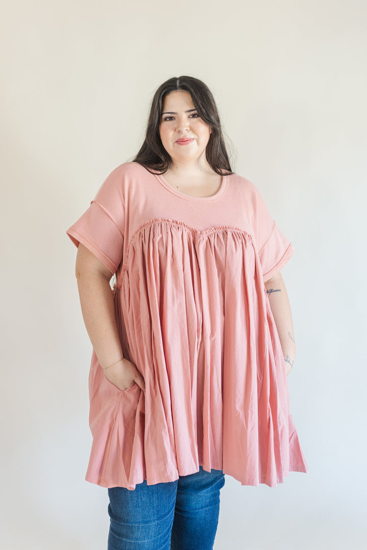 Sadie Babydoll Short Sleeve Tunic